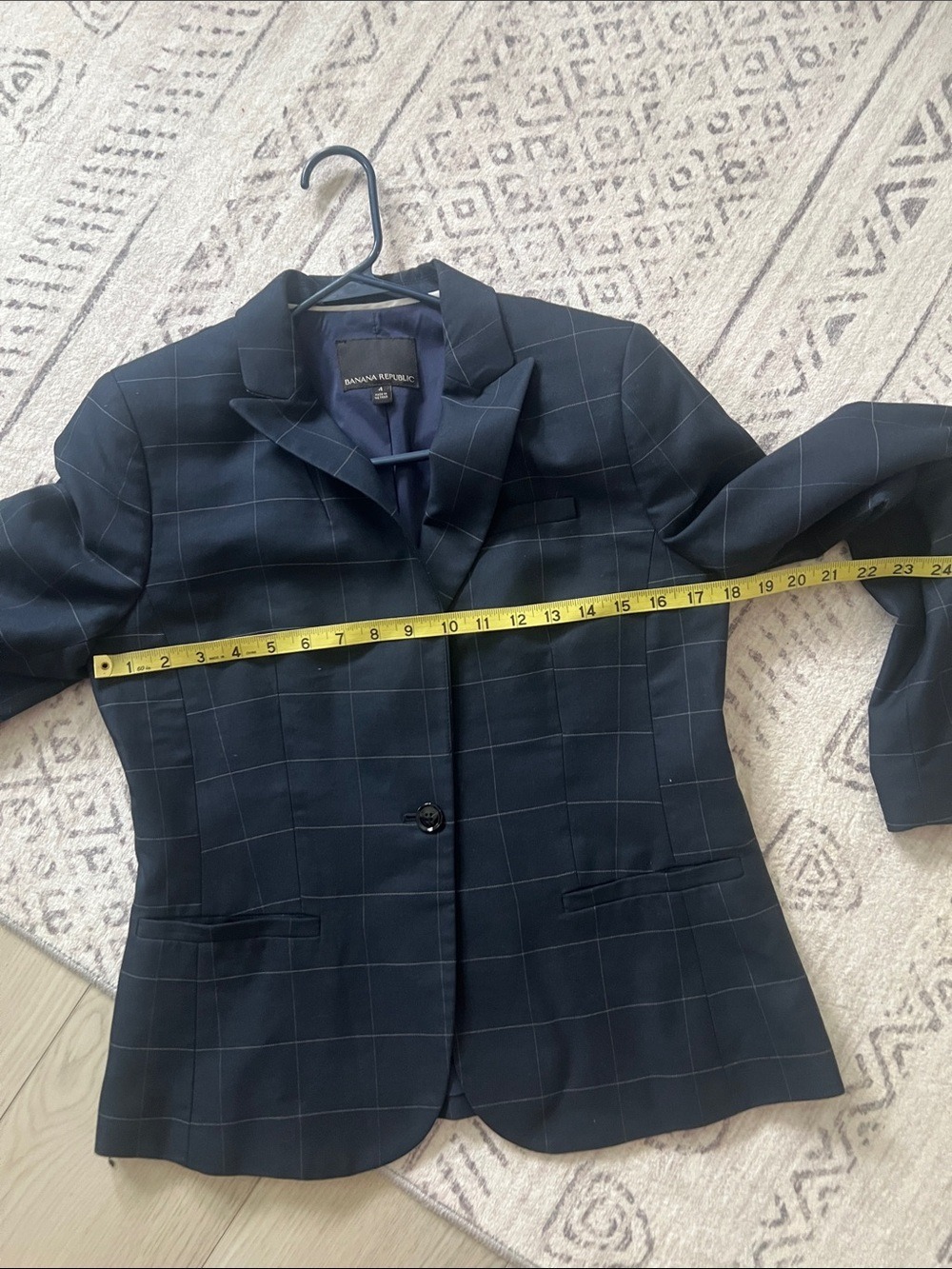 Banana Republic Navy Windowpane Two-Piece Suit - Picture 4 of 16